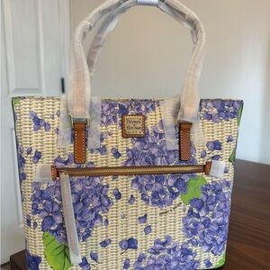 Dooney & Bourke Lavender Hydrangea Print Tote